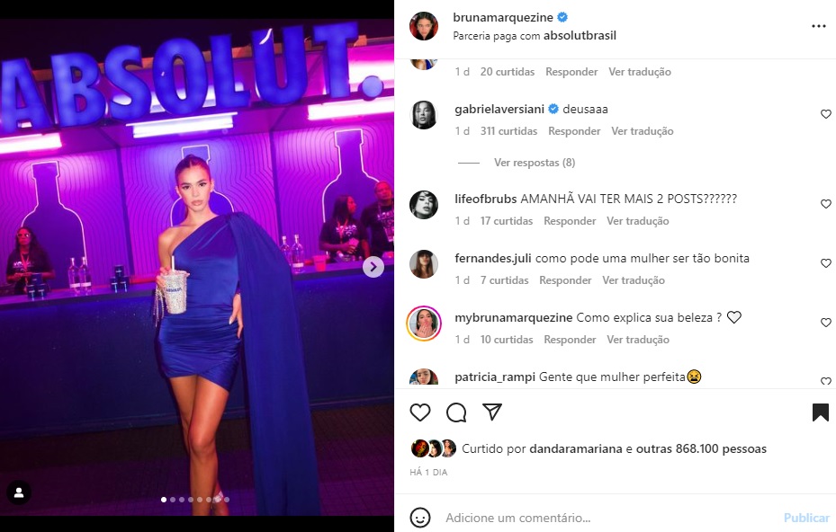Postagem Bruna Marquezine (Foto: Reprodução Instagram)