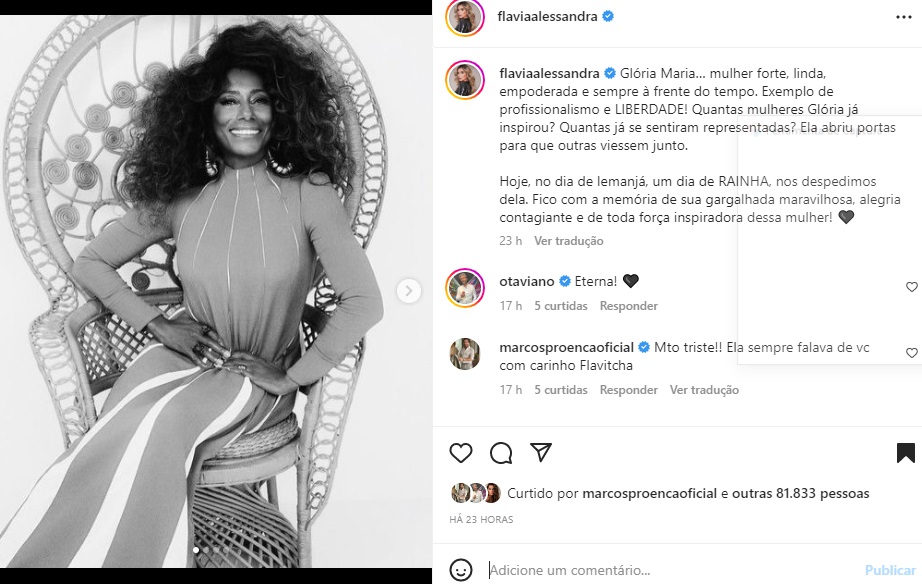 Postagem Flávia Alessandra (Foto: Reprodução Instagram)
