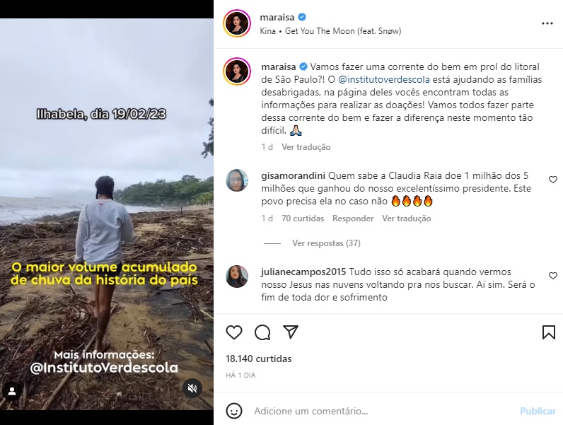 Postagem Maraisa (Foto: Reprodução Instagram)