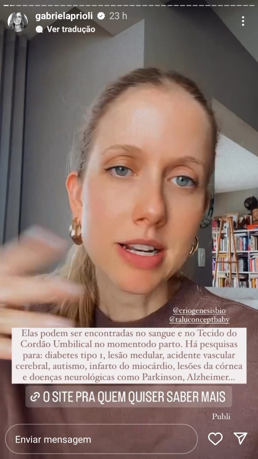 Gabriela Prioli- Instagram Stories