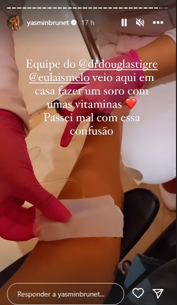 Yasmin Brunet reprodução Instagram stories Yasmin Brunet reprodução Instagram stories