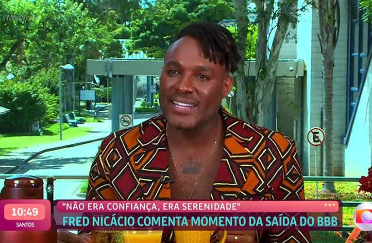 Fred Nicácio comenta eliminação do BBB23 e revela ‘serenidade’ no ‘Mais Você’