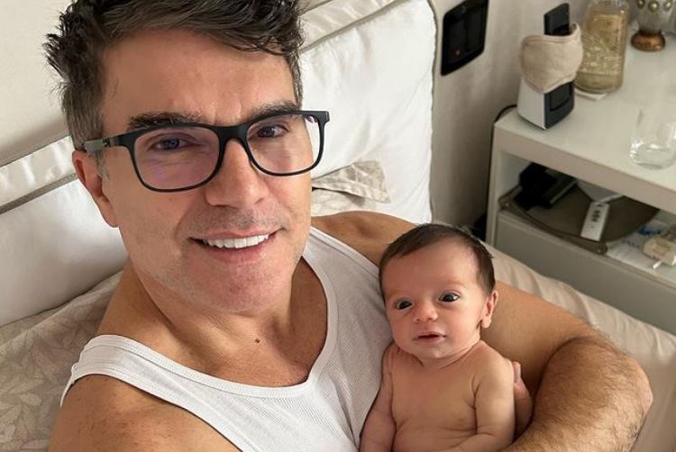 Marido de Claudia Raia surge com Luca e web comenta: ”A cara do pai”