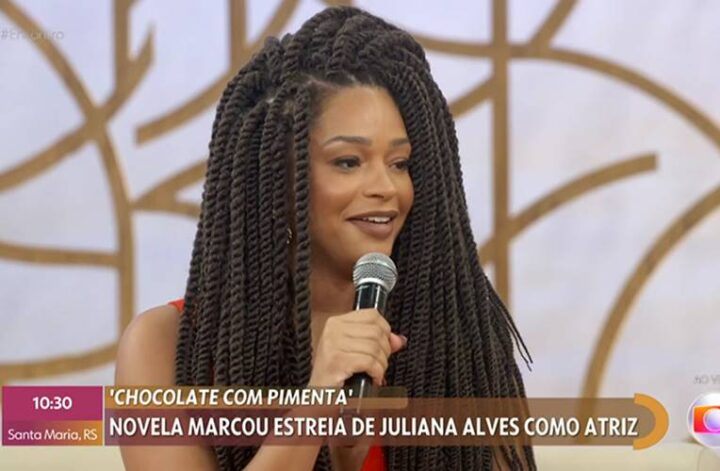 Atriz Juliana Alves no Encontro - Foto: TV Globo