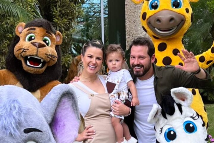 Larissa Laibida e Dony de Nuccio com Leo de Nuccio