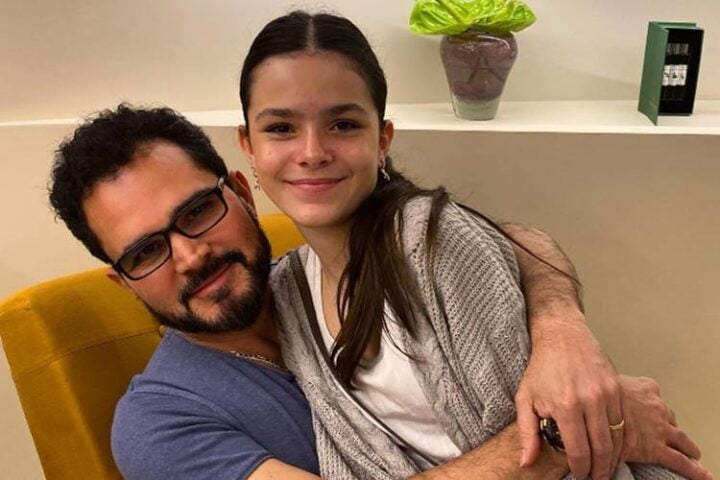 Luciano Camargo com a filha