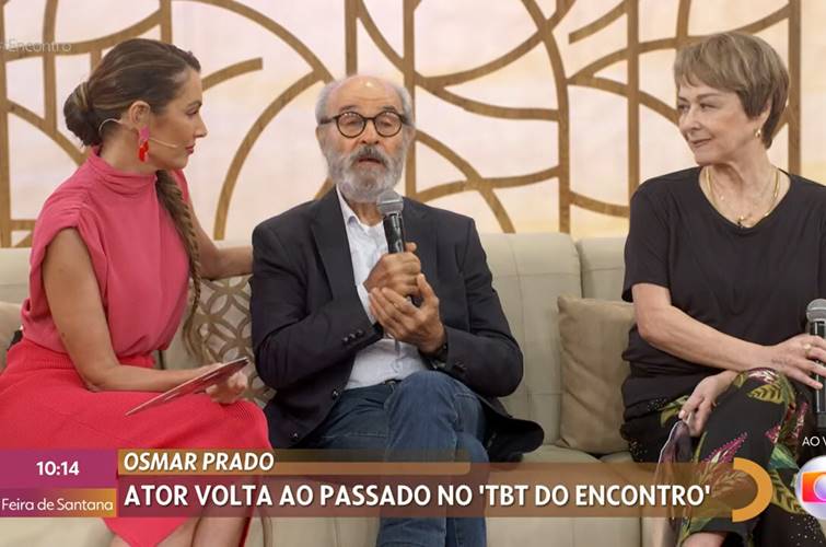 Osmar Prado recebe homenagem de Patrícia Poeta no ‘Encontro’