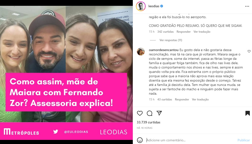 Postagem Maiara e Fernando Zor (Foto: Reprodução Instagram)