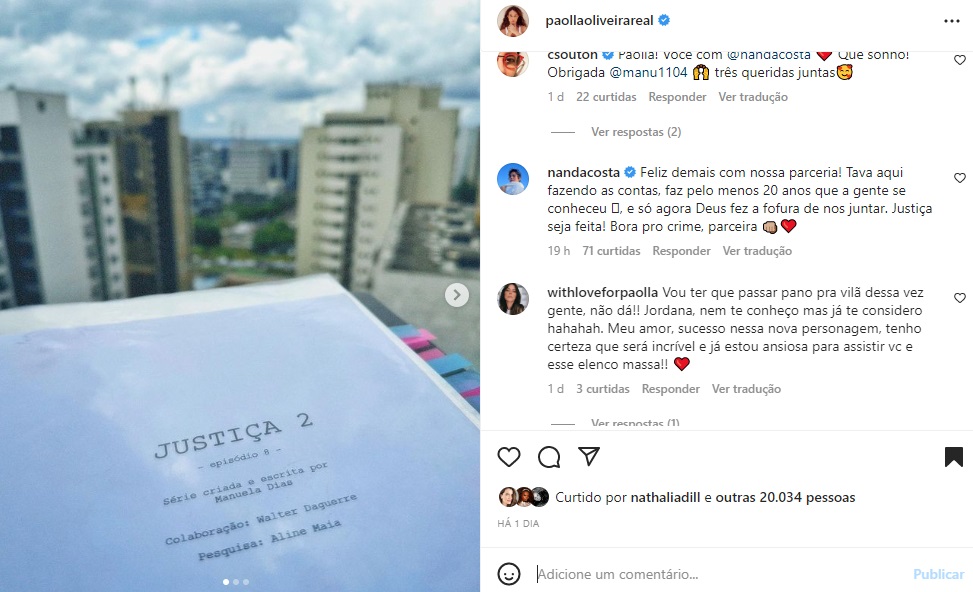 Postagem Paolla Oliveira (Foto: Reprodução Instagram) Postagem Paolla Oliveira (Foto: Reprodução Instagram)