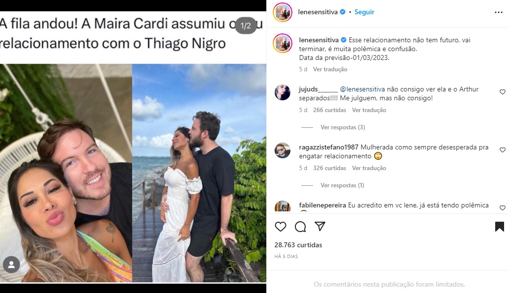 Postagem sobre Maíra Cardi (Foto: Reprodução Instagram) Postagem sobre Maíra Cardi (Foto: Reprodução Instagram)