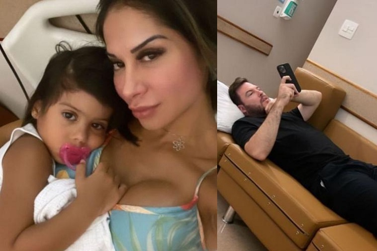 Thiago Nigro assume função paterna e vai ao hospital acompanhar filha de Maíra Cardi com Arthur Aguiar