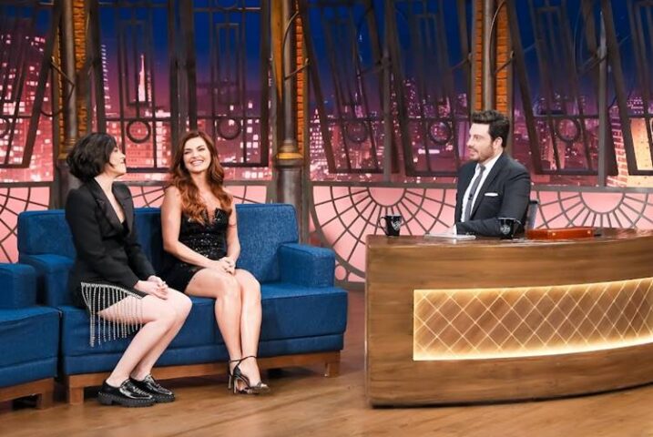 Mayana Neiva e Christiane Fogaça no The Noite com Danilo Gentili - Foto: Lourival Ribeiro/SBT