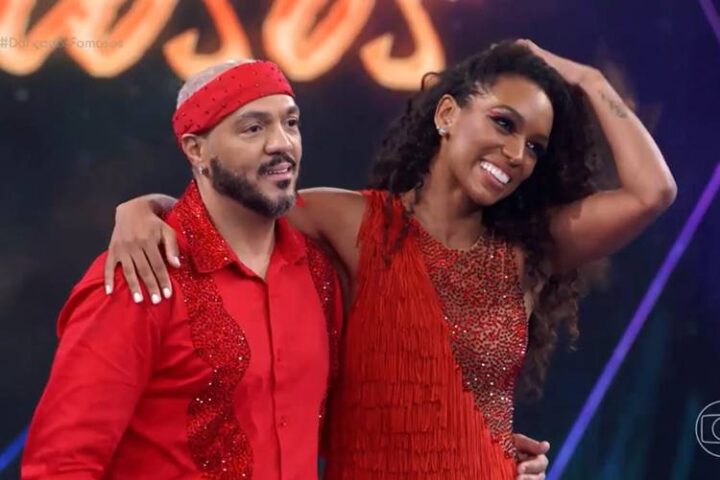 Belo e Camila Lobo na 'Dança dos Famosos'