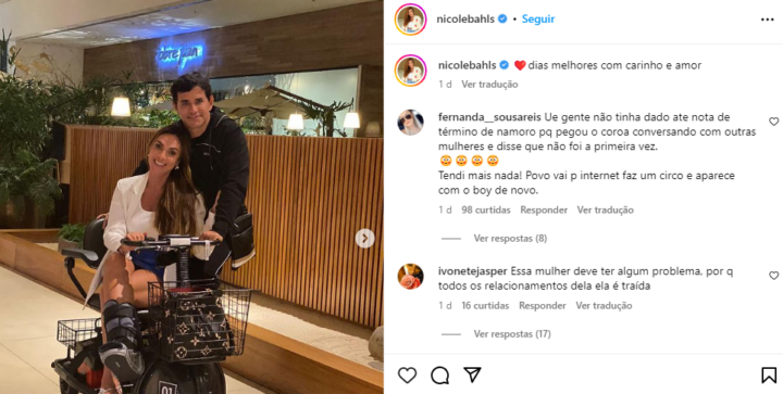 Postagem de Nicole Bahls (Foto: Reprodução/Instagram) Postagem de Nicole Bahls (Foto: Reprodução/Instagram)
