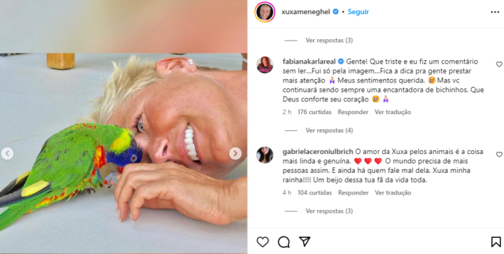 Postagem de Xuxa