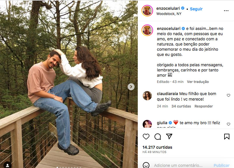 Enzo Celulari via Instagram