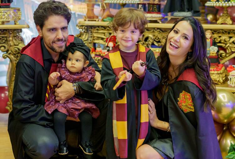 Thiago Arancam e Aline Frare celebram 4 anos do filho mais velho com festa inspirada no mundo de Harry Potter