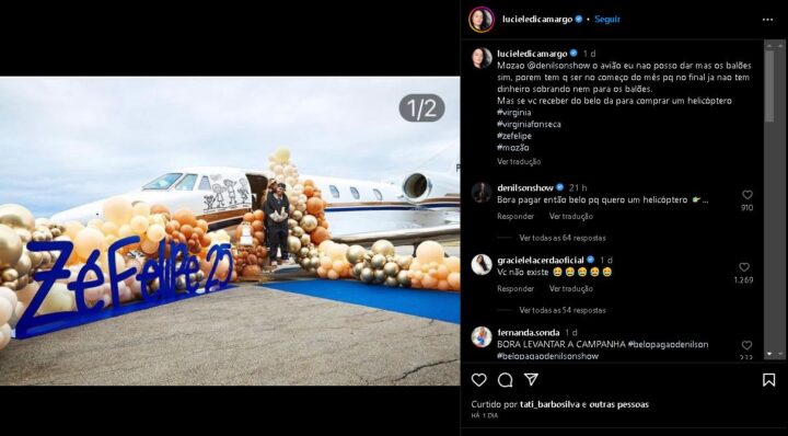 Instagram de Luciele Di Camargo