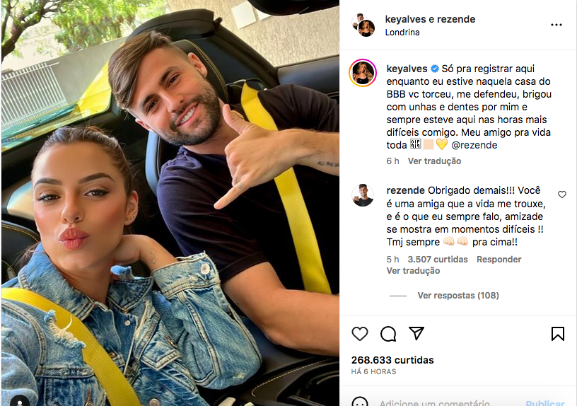 Key Alves via Instagram Key Alves via Instagram