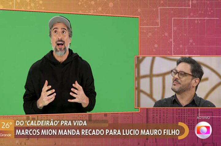 Marcos Mion e Lucio Mauro Filho no Encontro Marcos Mion e Lucio Mauro Filho no Encontro