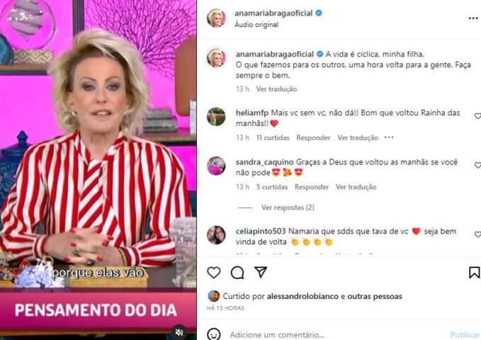 Post de Ana Maria Braga