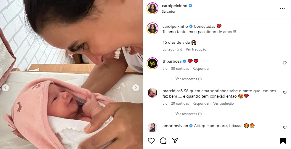 Postagem Carol Peixinho (Foto: Reprodução Instagram)