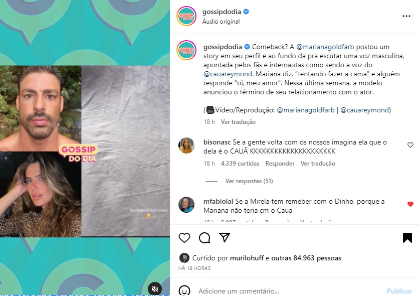 Postagem Cauã Reymond (Foto: Reprodução Instagram) Postagem Cauã Reymond (Foto: Reprodução Instagram)