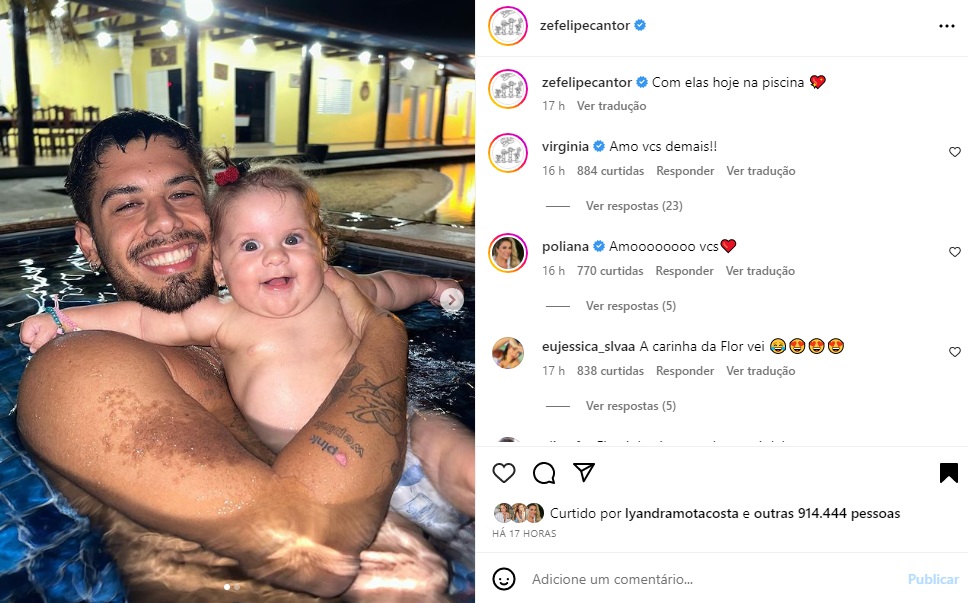 Postagem de Zé Felipe  (Foto: Reprodução Instagram)