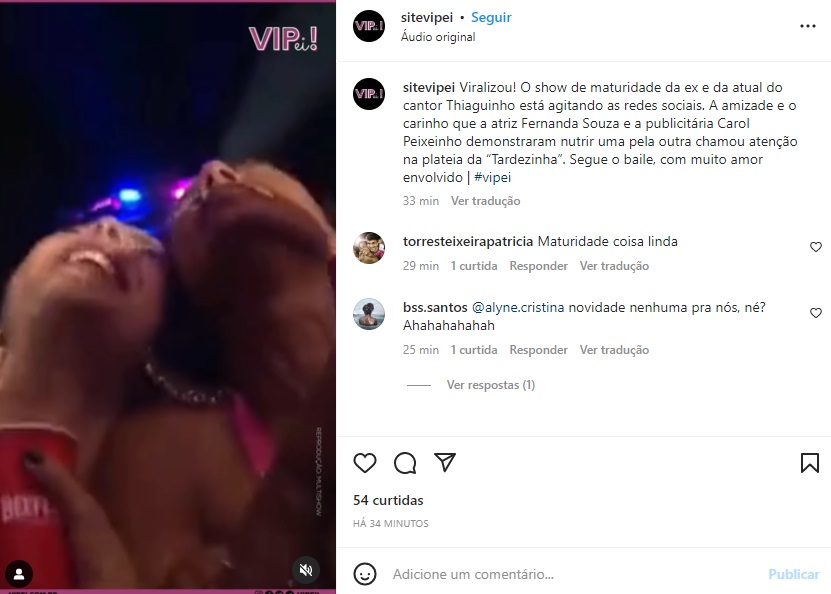 Postagem Fernanda Souza e Carol Peixinho (Foto: Reprodução Instagram)