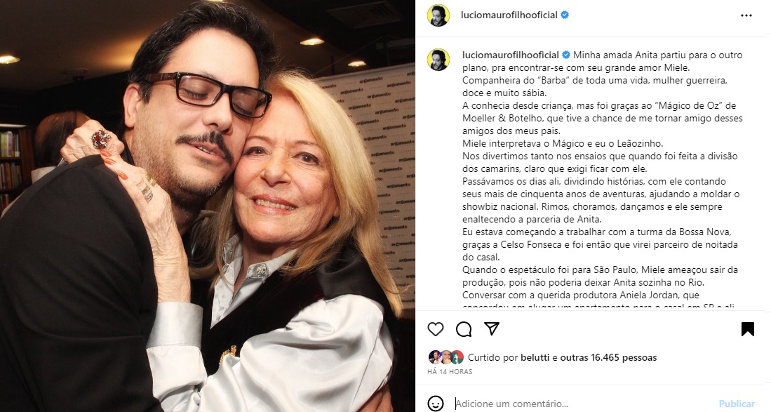 Postagem Lucio Mauro Filho (Foto: Reprodução Instagram)