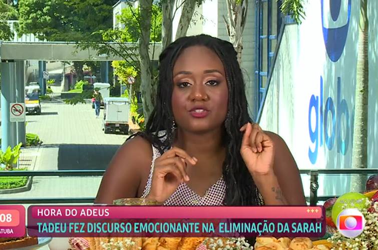 No ‘Mais Você’, Sarah Aline comenta sobre discurso de Tadeu: “foi lindo”