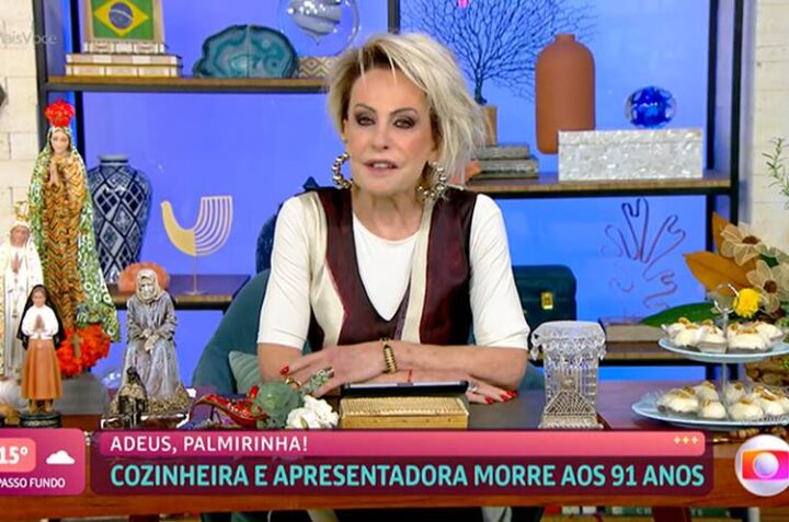 Ana Maria Braga lamenta morte de Palmirinha Ana Maria Braga lamenta morte de Palmirinha - Foto: Mais Você/Globo