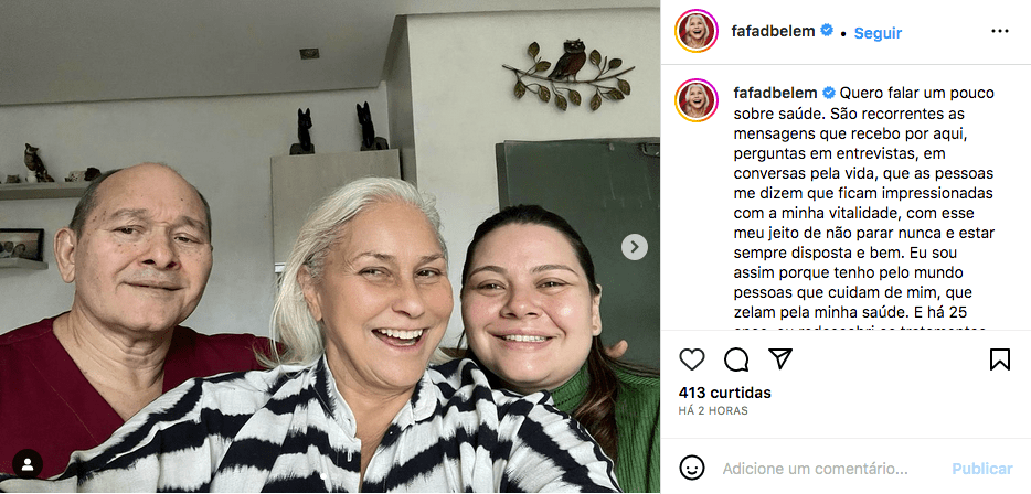 Fafá de Belém via Instagram