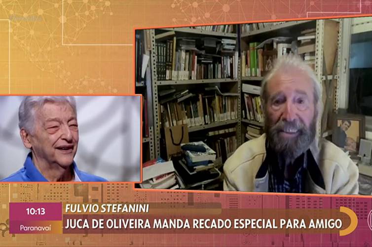 Juca de Oliveira emociona Fúlvio Stefanini com homenagem no ‘Encontro’