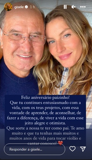 Gisele Bundchen e o pai - print stories