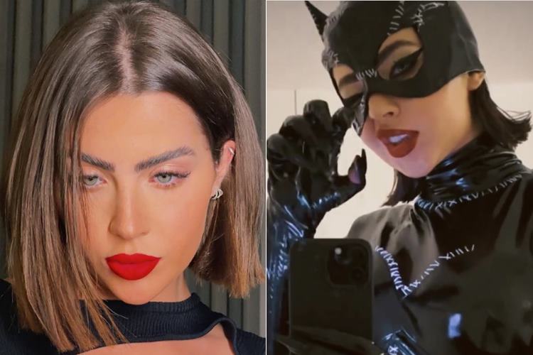 Jade Picon se fantasia de ‘mulher gato’ e quebra a internet: ”Perfeição”
