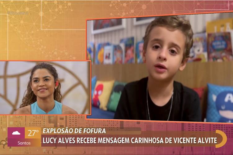 Vicente Alvite, o Tonho de ‘Travessia’, faz homenagem a Lucy Alves e emociona a web: “fofo”