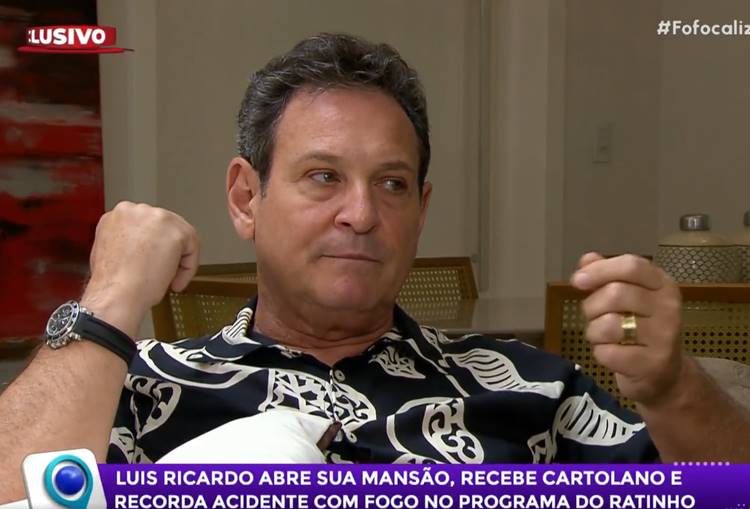 No ‘Fofocalizando’, Luis Ricardo recorda acidente com fogo: “pensei que iria ficar deformado”