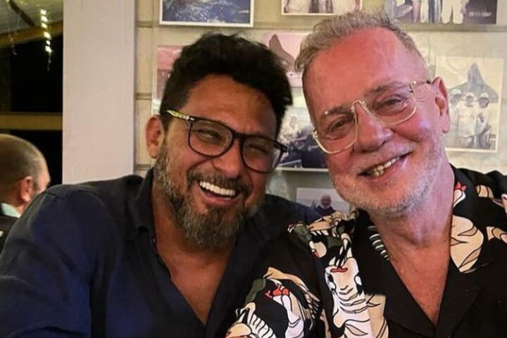 Luiz Fernando Guimarães e o marido