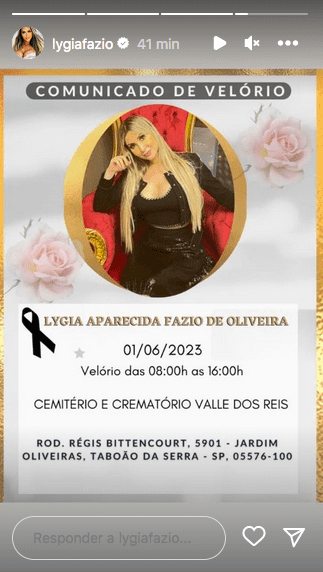 Lygia Fazio via Instagram