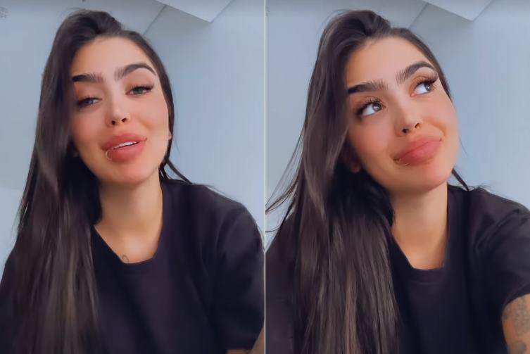 Grávida de Dynho Alves, MC Mirella mostra rosto da filha: ”linda”