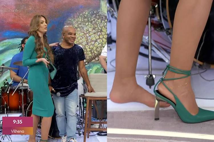 No ‘Encontro’, Patrícia Poeta tira o salto ao vivo e expõe motivo: “pra dançar”