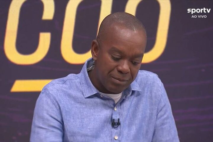 Paulo César de Oliveira chora ao falar sobre racismo sofrido por Vini Jr. - Foto: SporTV