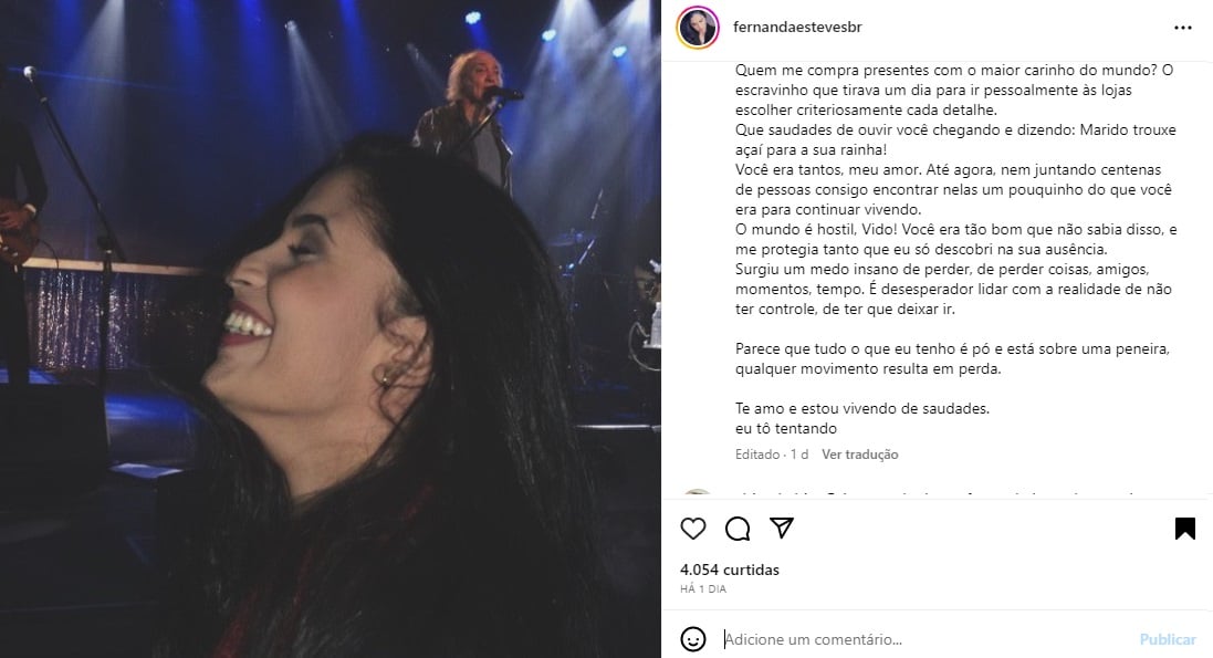 Postagem Fernanda Esteves (Foto: Reprodução Instagram)
