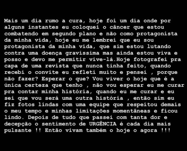 Postagem de Preta Gil