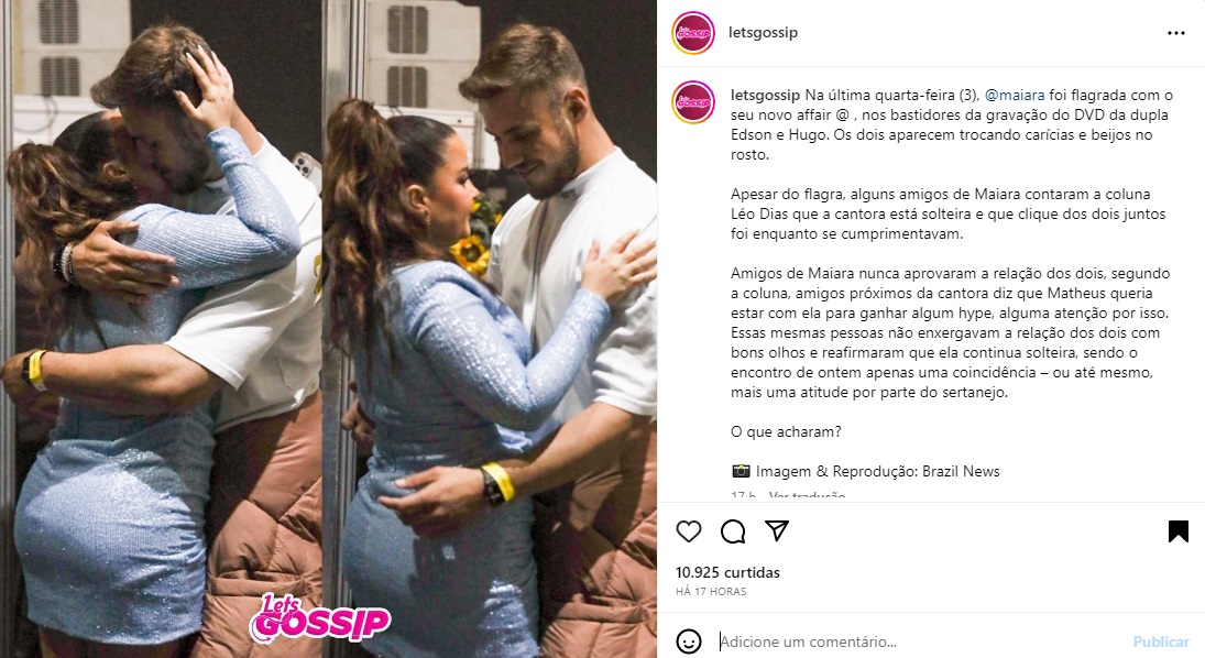 Postagem sobre Maiara (Foto: Reprodução Instagram)
