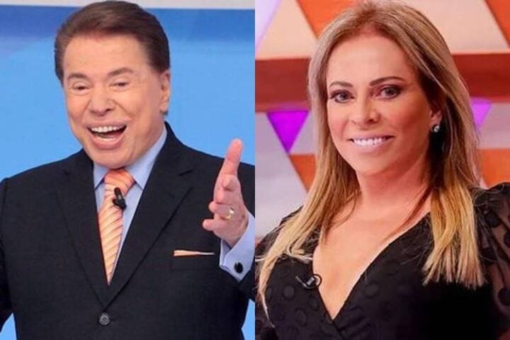 Silvio Santos e Christina Rocha