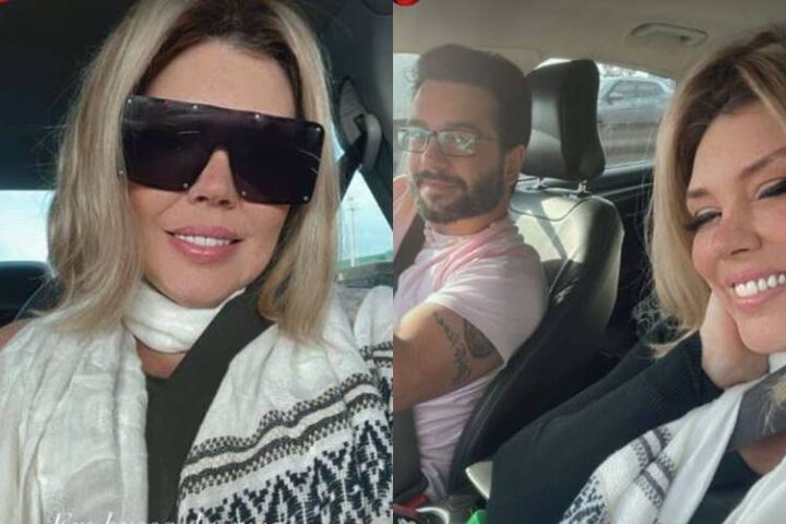 Simony com o noivo a caminho do hospital Simony com o noivo a caminho do hospital