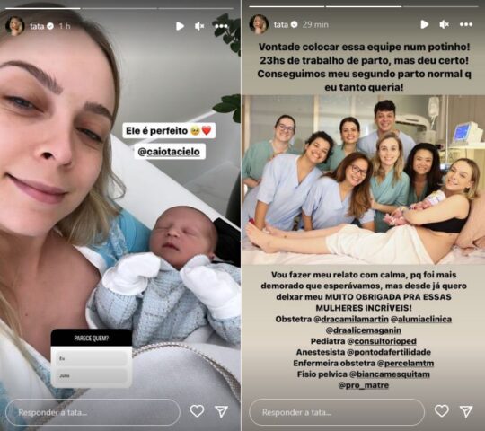 Tata Estaniecki anuncia gravidez de segundo filho com Júlio Cocielo