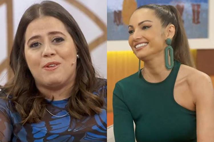 Patrícia Poeta é exposta ao vivo no ‘Encontro’ por Tati Machado e cai no riso